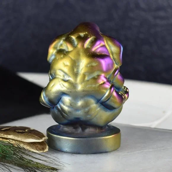 Rainbow Aura Obsidian Ganesha